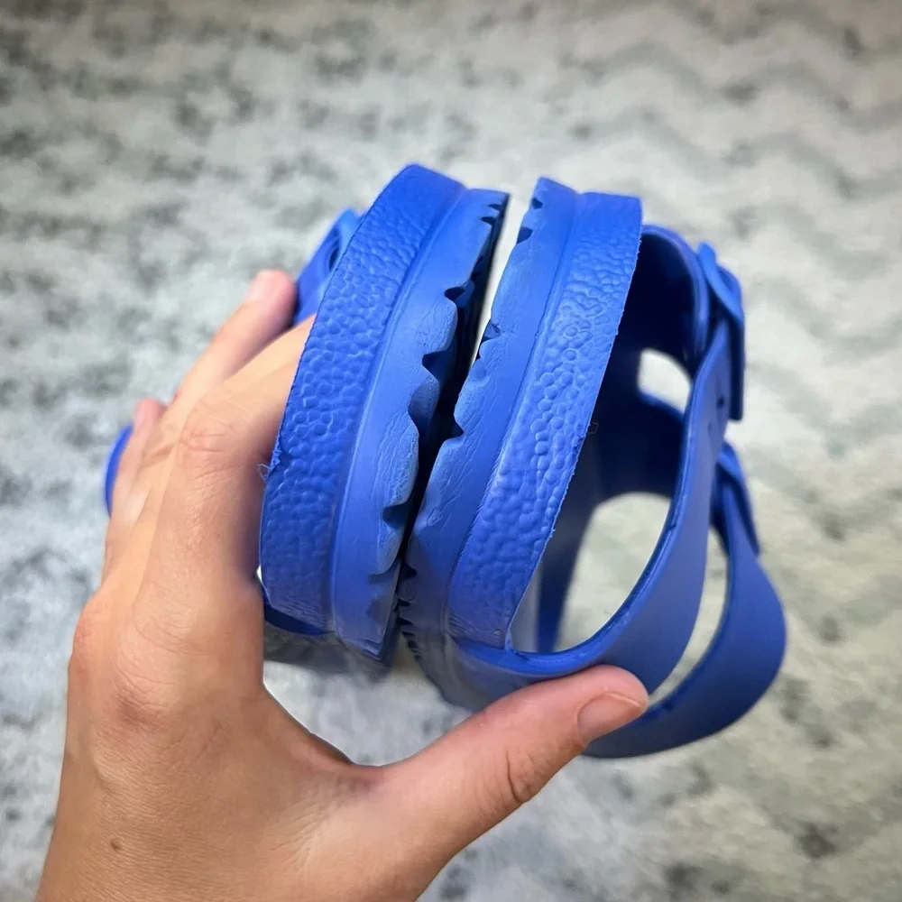 Birkenstock Arizona Essentials EVA Blue Slides Pool Shoes Double Buckle Sandals - Picture 9 of 14